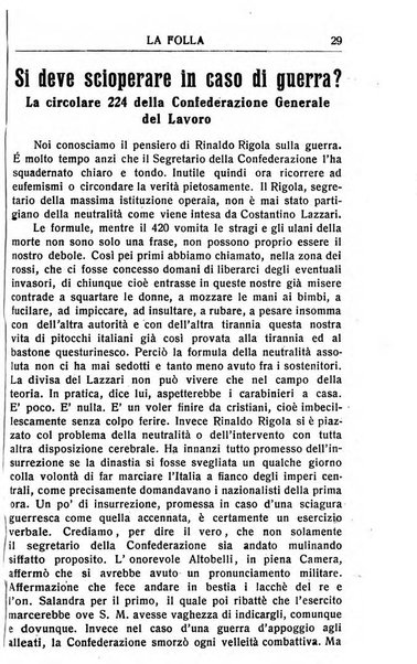 La folla periodico settimanale illustrato