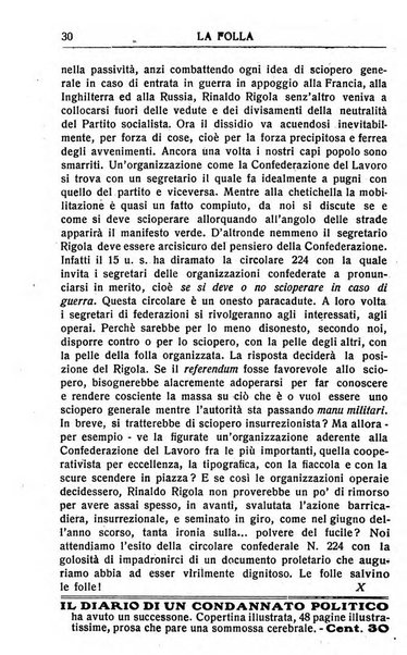 La folla periodico settimanale illustrato