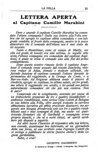 La folla periodico settimanale illustrato