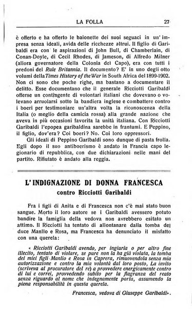 La folla periodico settimanale illustrato