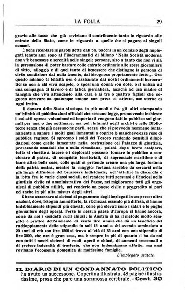 La folla periodico settimanale illustrato