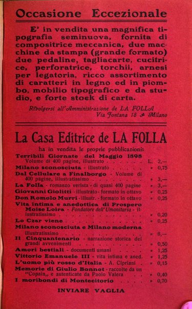 La folla periodico settimanale illustrato