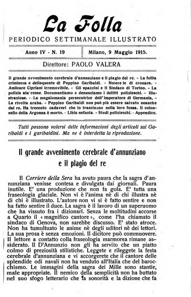 La folla periodico settimanale illustrato