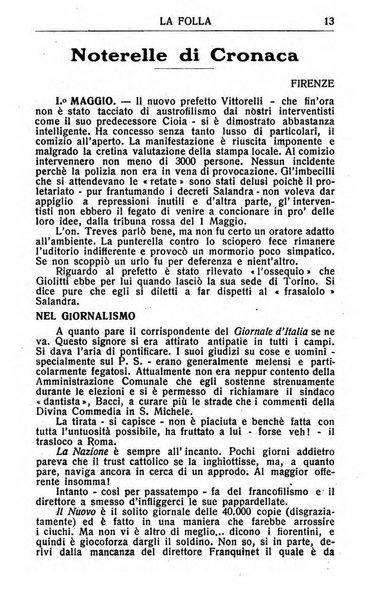 La folla periodico settimanale illustrato