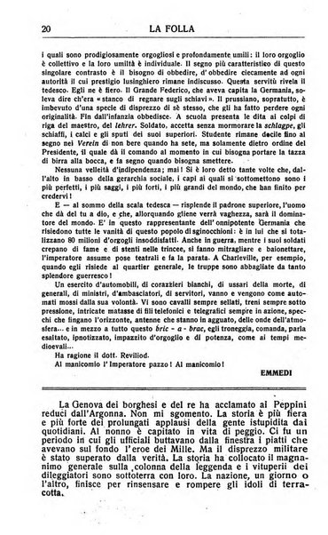 La folla periodico settimanale illustrato