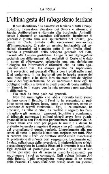 La folla periodico settimanale illustrato