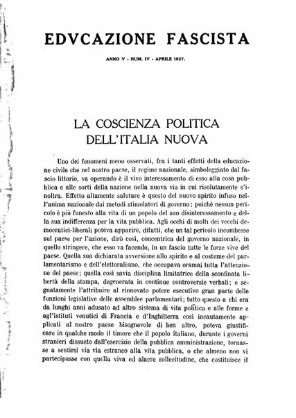 Educazione fascista rivista mensile di cultura politica