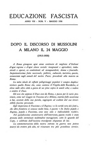 Educazione fascista rivista mensile di cultura politica