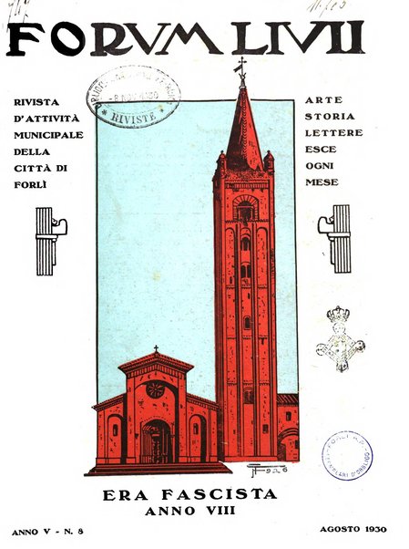 Forum Livii rivista d'attivita municipale della citta di Forlì