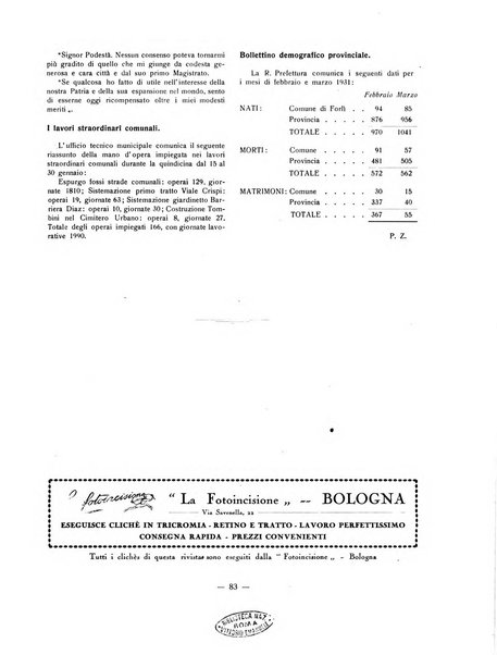 Forum Livii rivista d'attivita municipale della citta di Forlì