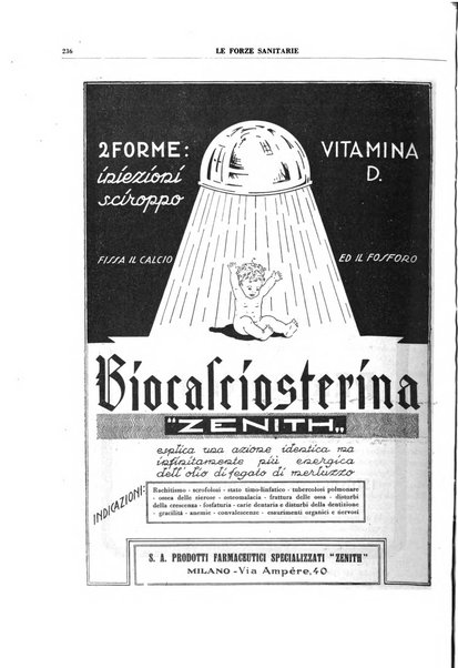 Le forze sanitarie organo ufficiale del Sindacato nazionale fascista dei medici e degli ordini dei medici