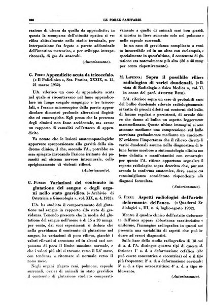 Le forze sanitarie organo ufficiale del Sindacato nazionale fascista dei medici e degli ordini dei medici