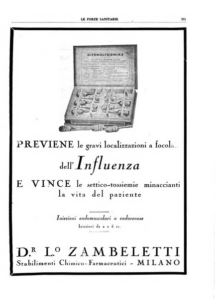 Le forze sanitarie organo ufficiale del Sindacato nazionale fascista dei medici e degli ordini dei medici