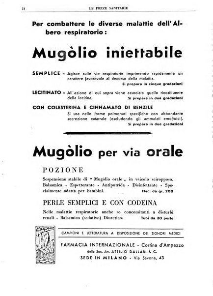 Le forze sanitarie organo ufficiale del Sindacato nazionale fascista dei medici e degli ordini dei medici