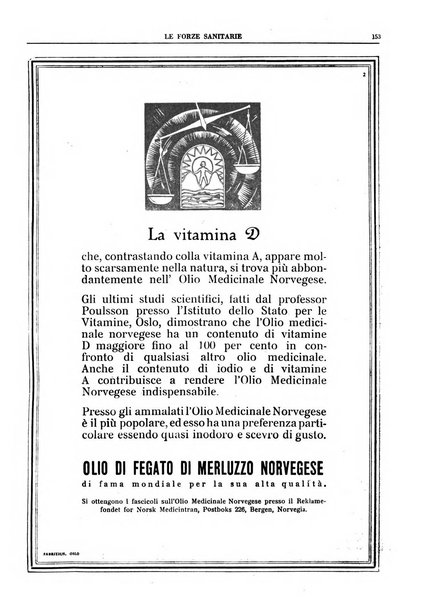 Le forze sanitarie organo ufficiale del Sindacato nazionale fascista dei medici e degli ordini dei medici