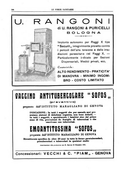 Le forze sanitarie organo ufficiale del Sindacato nazionale fascista dei medici e degli ordini dei medici