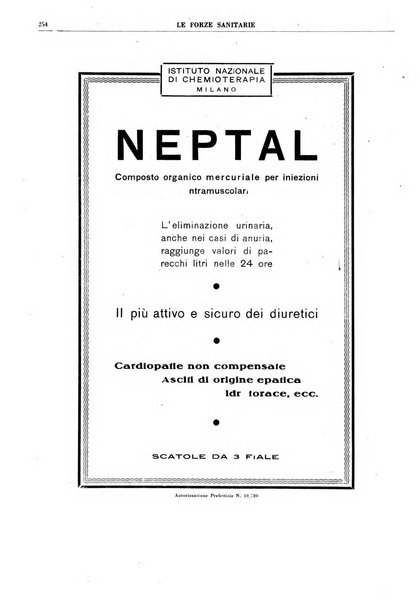 Le forze sanitarie organo ufficiale del Sindacato nazionale fascista dei medici e degli ordini dei medici