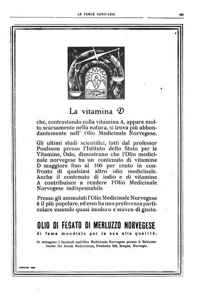 Le forze sanitarie organo ufficiale del Sindacato nazionale fascista dei medici e degli ordini dei medici