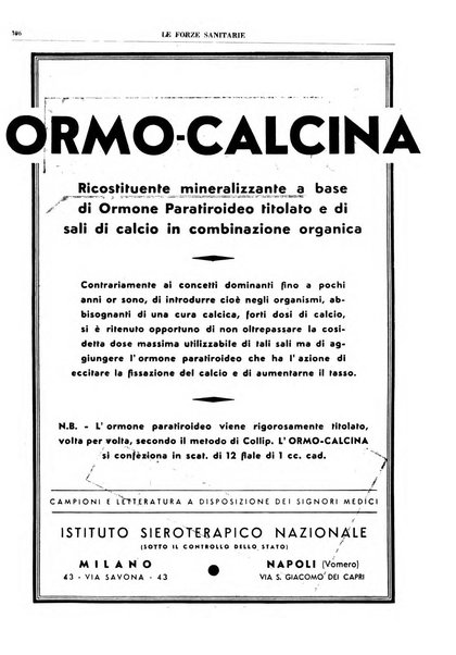 Le forze sanitarie organo ufficiale del Sindacato nazionale fascista dei medici e degli ordini dei medici