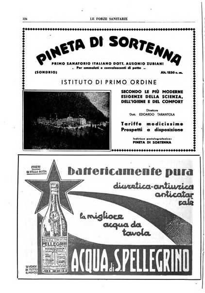 Le forze sanitarie organo ufficiale del Sindacato nazionale fascista dei medici e degli ordini dei medici