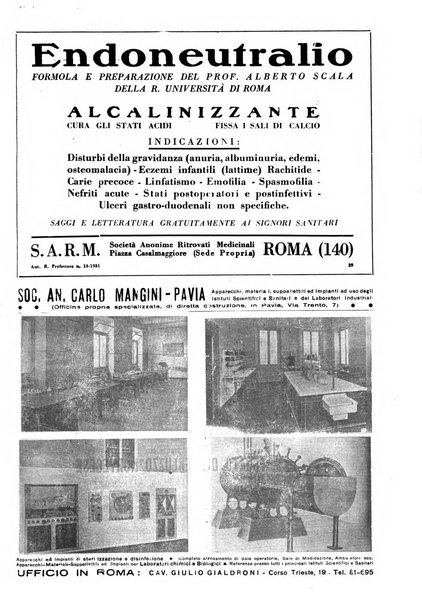 Le forze sanitarie organo ufficiale del Sindacato nazionale fascista dei medici e degli ordini dei medici