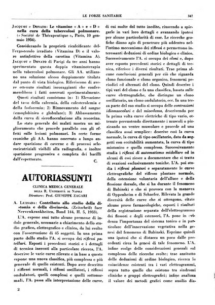 Le forze sanitarie organo ufficiale del Sindacato nazionale fascista dei medici e degli ordini dei medici