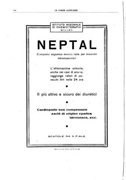 Le forze sanitarie organo ufficiale del Sindacato nazionale fascista dei medici e degli ordini dei medici