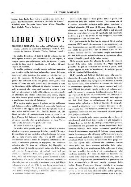 Le forze sanitarie organo ufficiale del Sindacato nazionale fascista dei medici e degli ordini dei medici