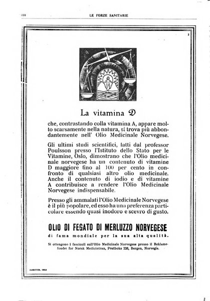 Le forze sanitarie organo ufficiale del Sindacato nazionale fascista dei medici e degli ordini dei medici