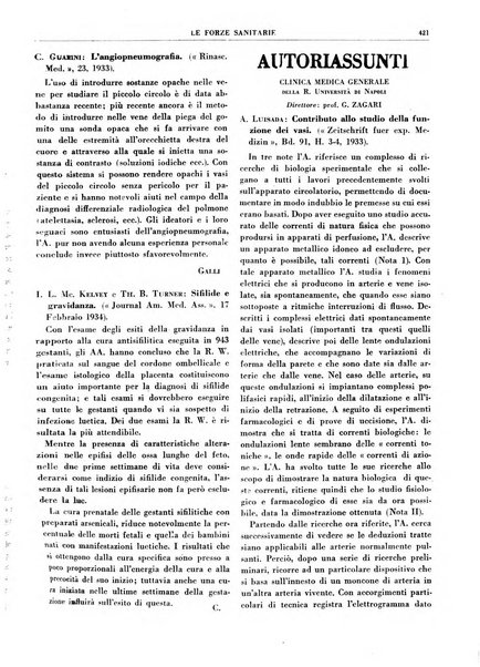 Le forze sanitarie organo ufficiale del Sindacato nazionale fascista dei medici e degli ordini dei medici