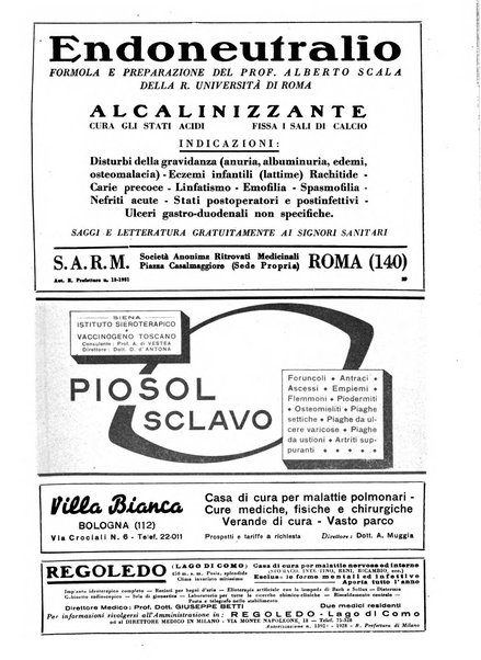 Le forze sanitarie organo ufficiale del Sindacato nazionale fascista dei medici e degli ordini dei medici