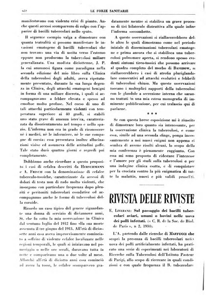 Le forze sanitarie organo ufficiale del Sindacato nazionale fascista dei medici e degli ordini dei medici