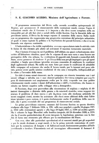 Le forze sanitarie organo ufficiale del Sindacato nazionale fascista dei medici e degli ordini dei medici