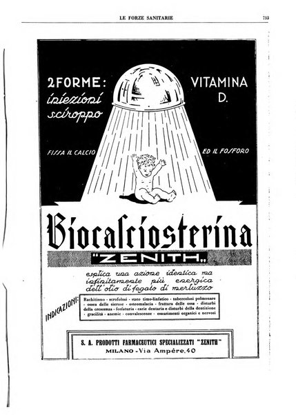 Le forze sanitarie organo ufficiale del Sindacato nazionale fascista dei medici e degli ordini dei medici