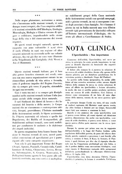 Le forze sanitarie organo ufficiale del Sindacato nazionale fascista dei medici e degli ordini dei medici