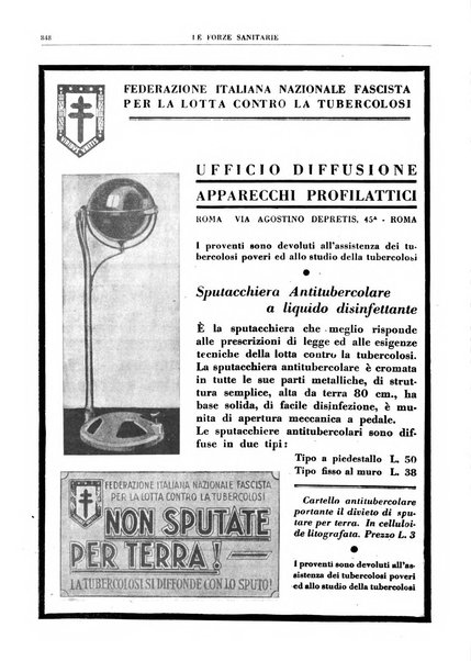 Le forze sanitarie organo ufficiale del Sindacato nazionale fascista dei medici e degli ordini dei medici