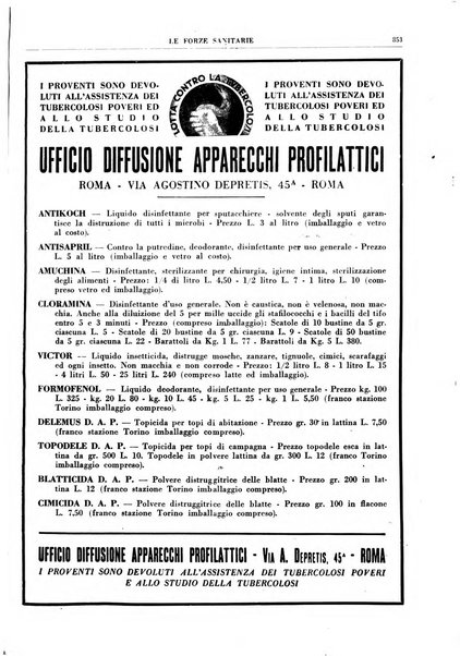 Le forze sanitarie organo ufficiale del Sindacato nazionale fascista dei medici e degli ordini dei medici