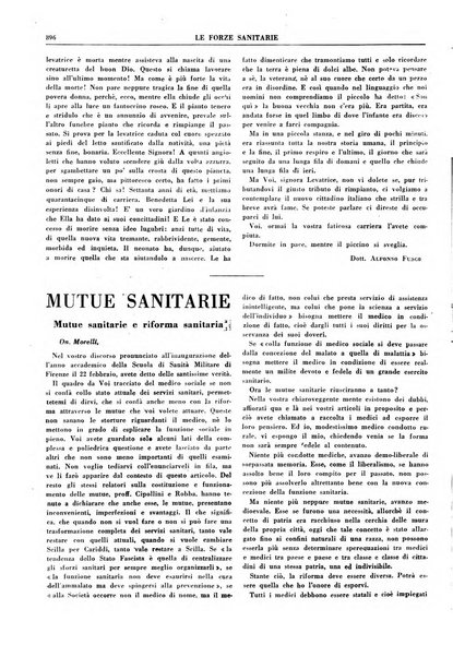 Le forze sanitarie organo ufficiale del Sindacato nazionale fascista dei medici e degli ordini dei medici