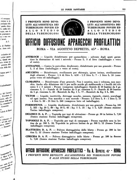 Le forze sanitarie organo ufficiale del Sindacato nazionale fascista dei medici e degli ordini dei medici