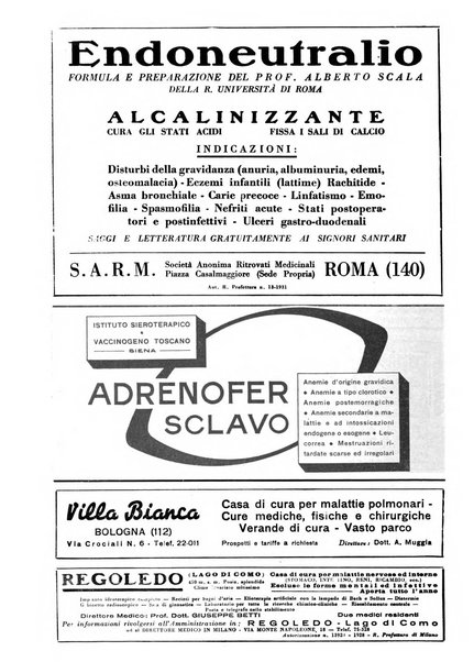 Le forze sanitarie organo ufficiale del Sindacato nazionale fascista dei medici e degli ordini dei medici