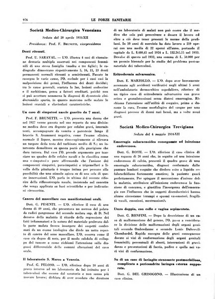 Le forze sanitarie organo ufficiale del Sindacato nazionale fascista dei medici e degli ordini dei medici