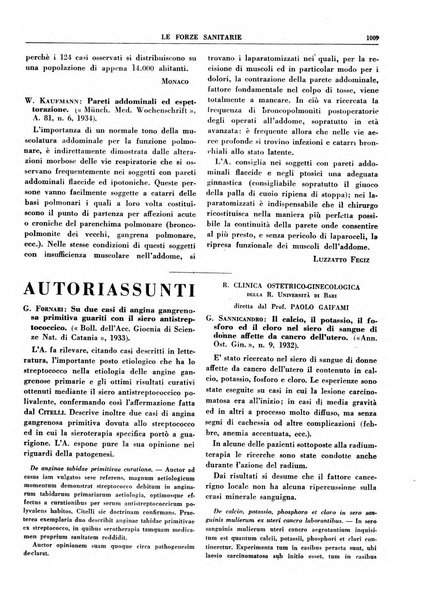 Le forze sanitarie organo ufficiale del Sindacato nazionale fascista dei medici e degli ordini dei medici