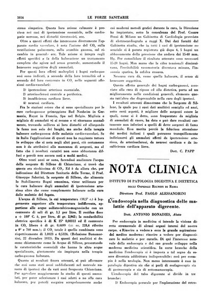 Le forze sanitarie organo ufficiale del Sindacato nazionale fascista dei medici e degli ordini dei medici