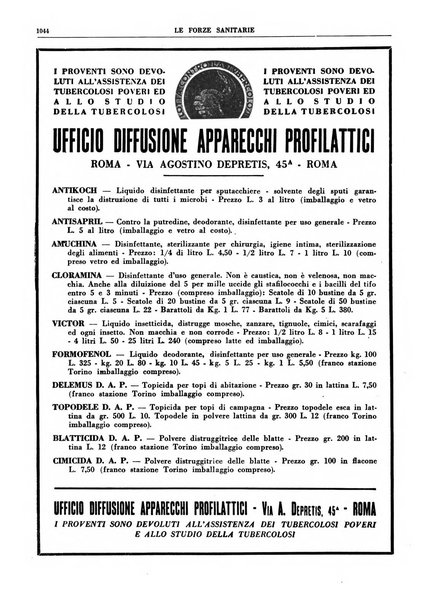 Le forze sanitarie organo ufficiale del Sindacato nazionale fascista dei medici e degli ordini dei medici