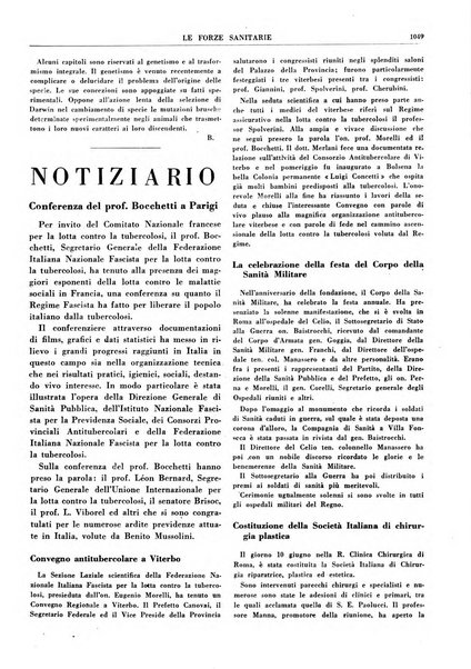 Le forze sanitarie organo ufficiale del Sindacato nazionale fascista dei medici e degli ordini dei medici