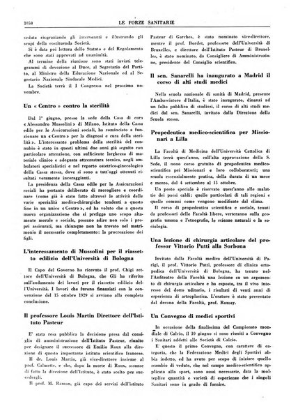 Le forze sanitarie organo ufficiale del Sindacato nazionale fascista dei medici e degli ordini dei medici