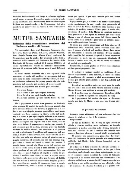 Le forze sanitarie organo ufficiale del Sindacato nazionale fascista dei medici e degli ordini dei medici