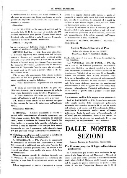 Le forze sanitarie organo ufficiale del Sindacato nazionale fascista dei medici e degli ordini dei medici