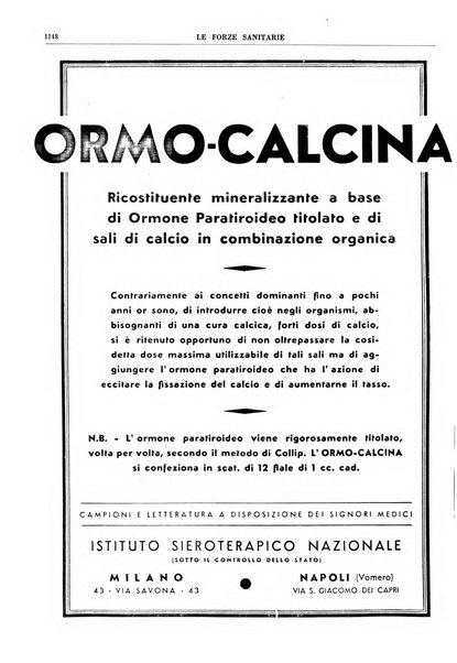 Le forze sanitarie organo ufficiale del Sindacato nazionale fascista dei medici e degli ordini dei medici