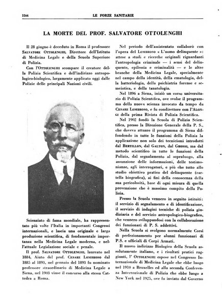 Le forze sanitarie organo ufficiale del Sindacato nazionale fascista dei medici e degli ordini dei medici